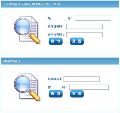 广东省2012年11月一级人力资源管理师考试成绩查询入口